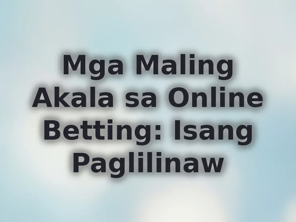 Mga mito sa betting